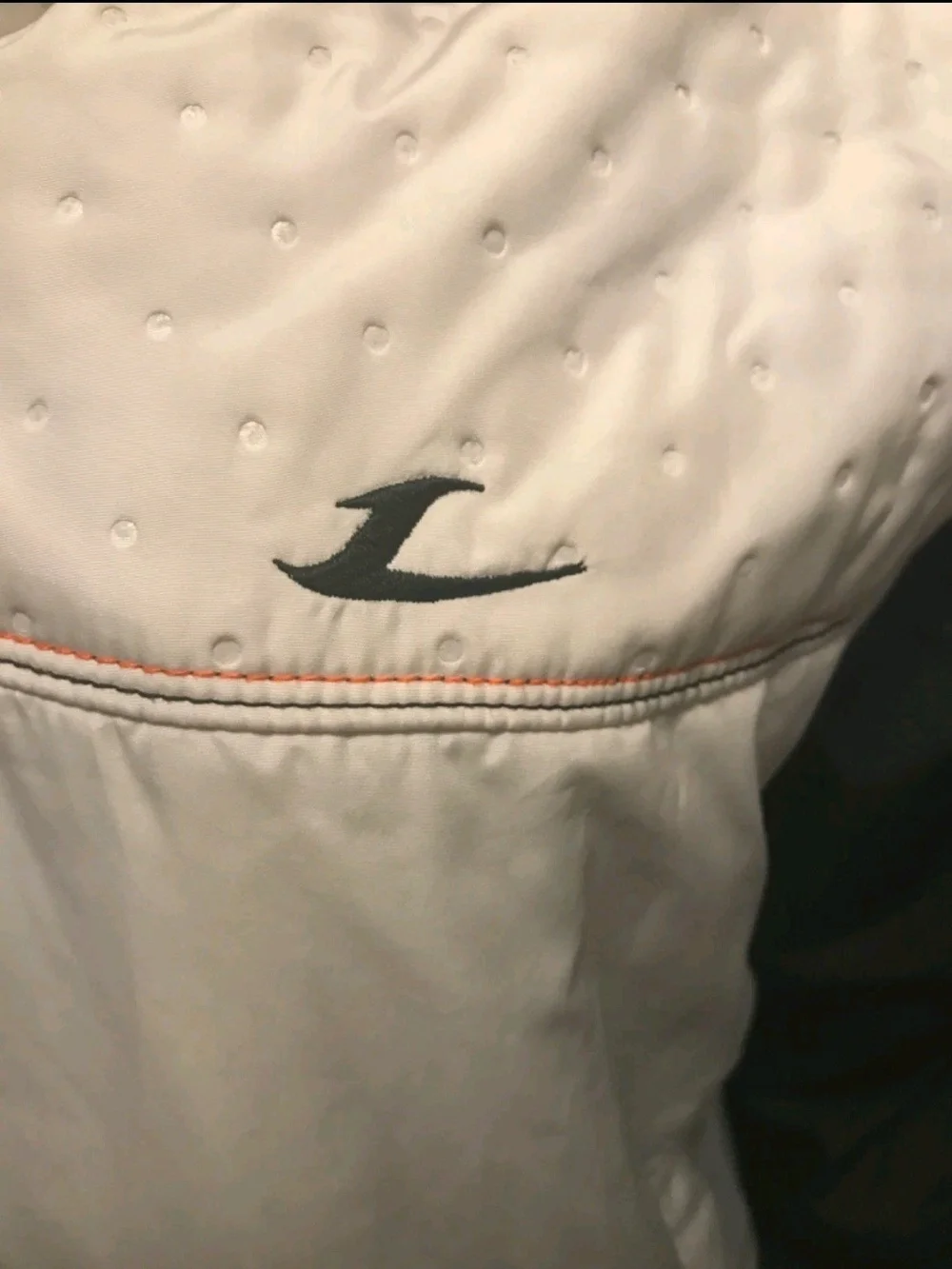 Men's Quilted Cream and Black Zip-Front Puffer Jacket